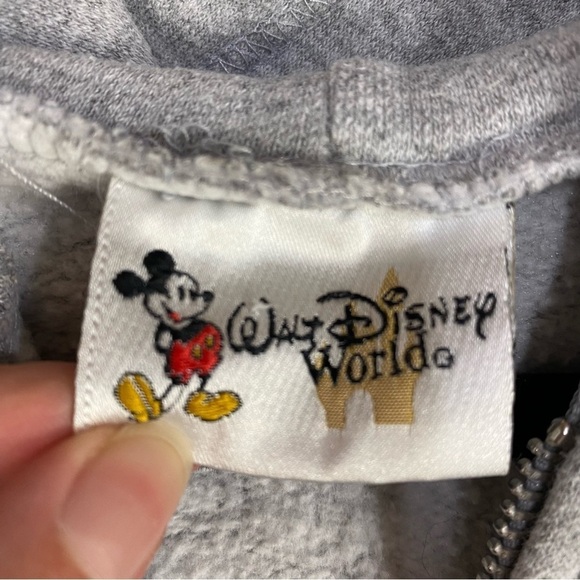 Vintage Disney Mickey Mouse Full Zip Up Jacket Grey Walt Disney World - Picture 4 of 4